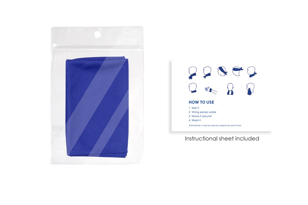 PET Eco-Friendly Fibre Cooling Towel - Dark Blue