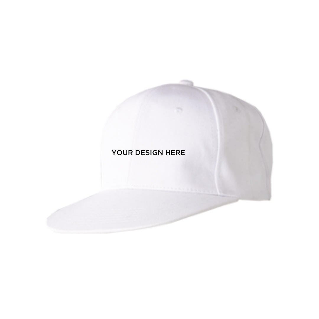 Snapback Acrylic Twill 6 Panel Cap White