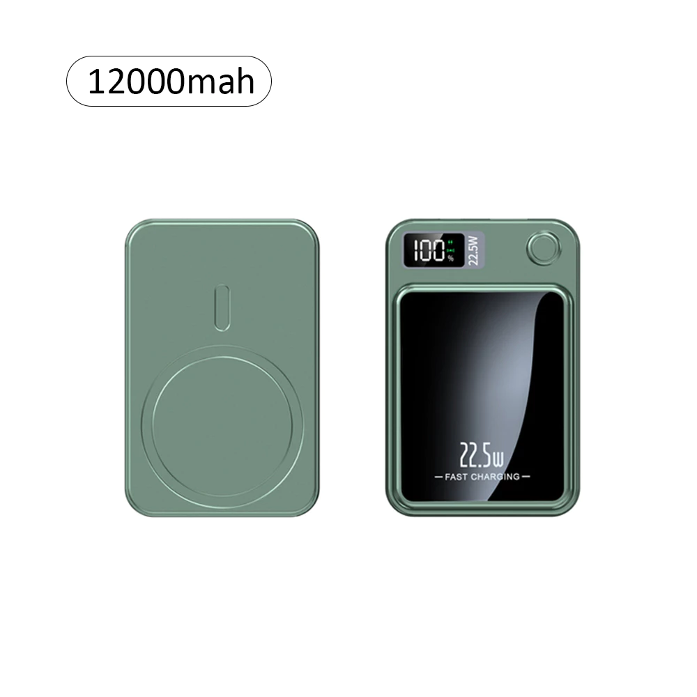 12000mAh Wireless Power Bank Magsafe 22.5W - Green