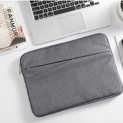 14" Polyester Water Repellent Laptop Pouch - Black