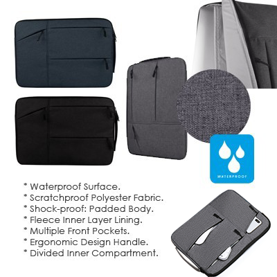 15.6'' Urban Waterproof Laptop Pouch - Dark Grey