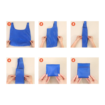 EASY Foldable Nylon Shopping Bag - Orange