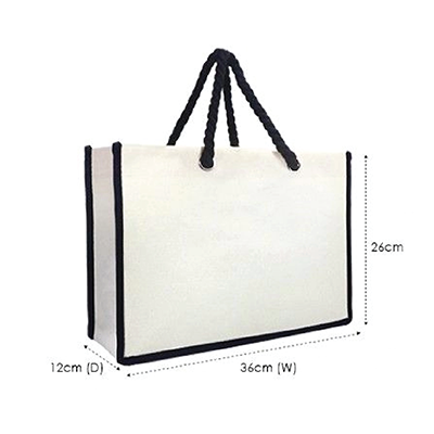 STELLA Laminated Canvas Tote Bag – 10oz (260x360x120) - Black