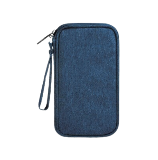 Water Repellent Polyester Gadget Pouch - Blue