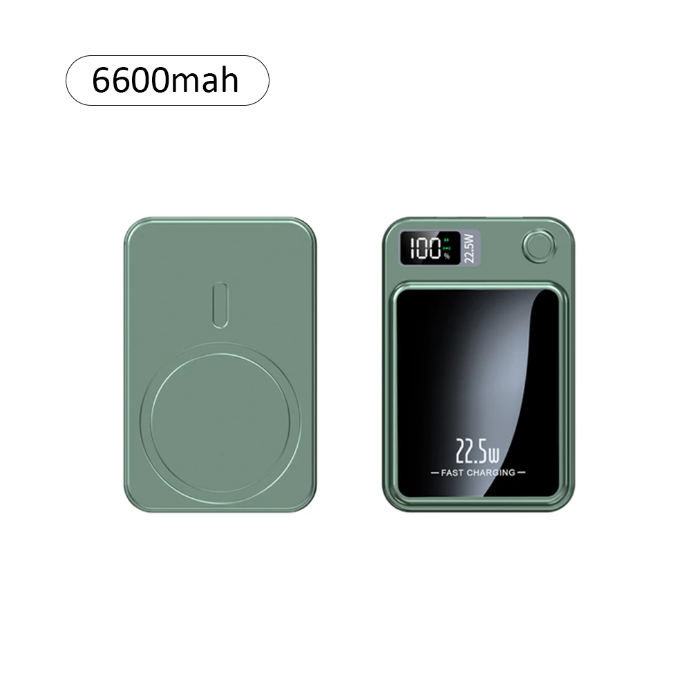 6600mAh Wireless Power Bank Magsafe 22.5W - Green