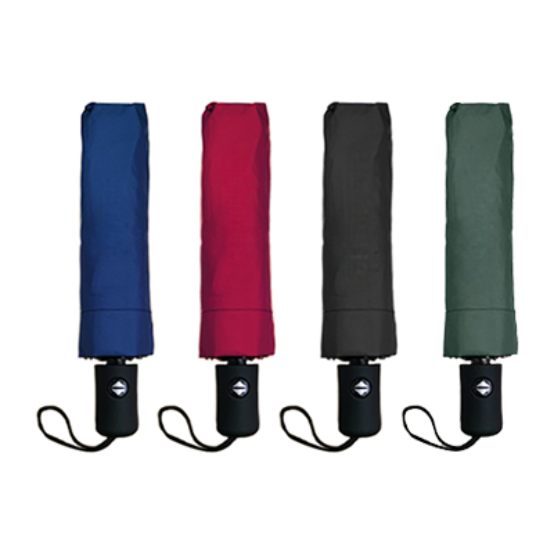 21″ Auto-Open Close 3 Fold Black Coated Umbrella