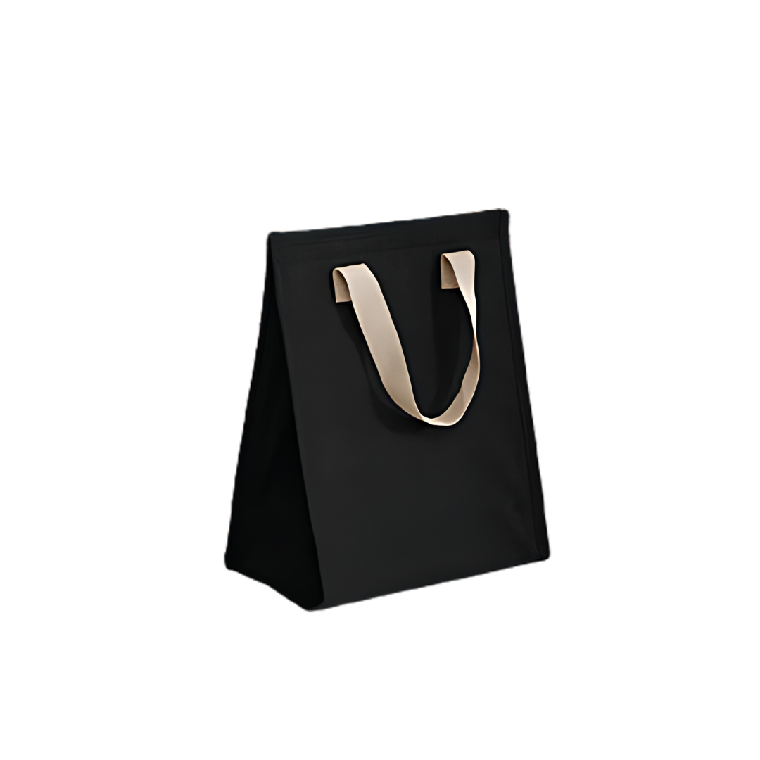 Insulated Thermal Polyester Lunch Cooler Bag L – Black