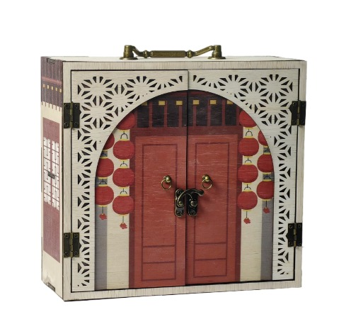 Custom Wooden Box with Door (MOQ 500pcs)