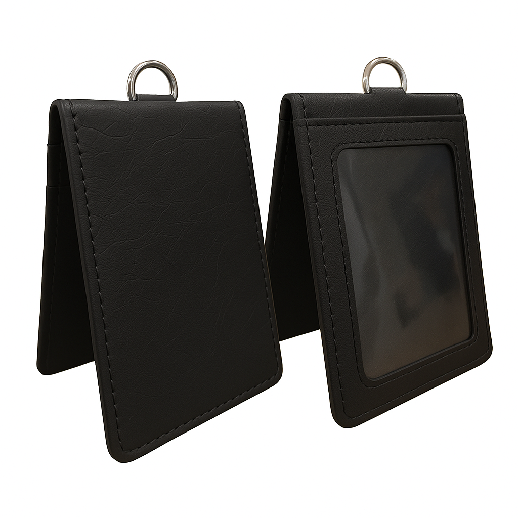 Magnetic PU ID Holder Flip Open Wallet