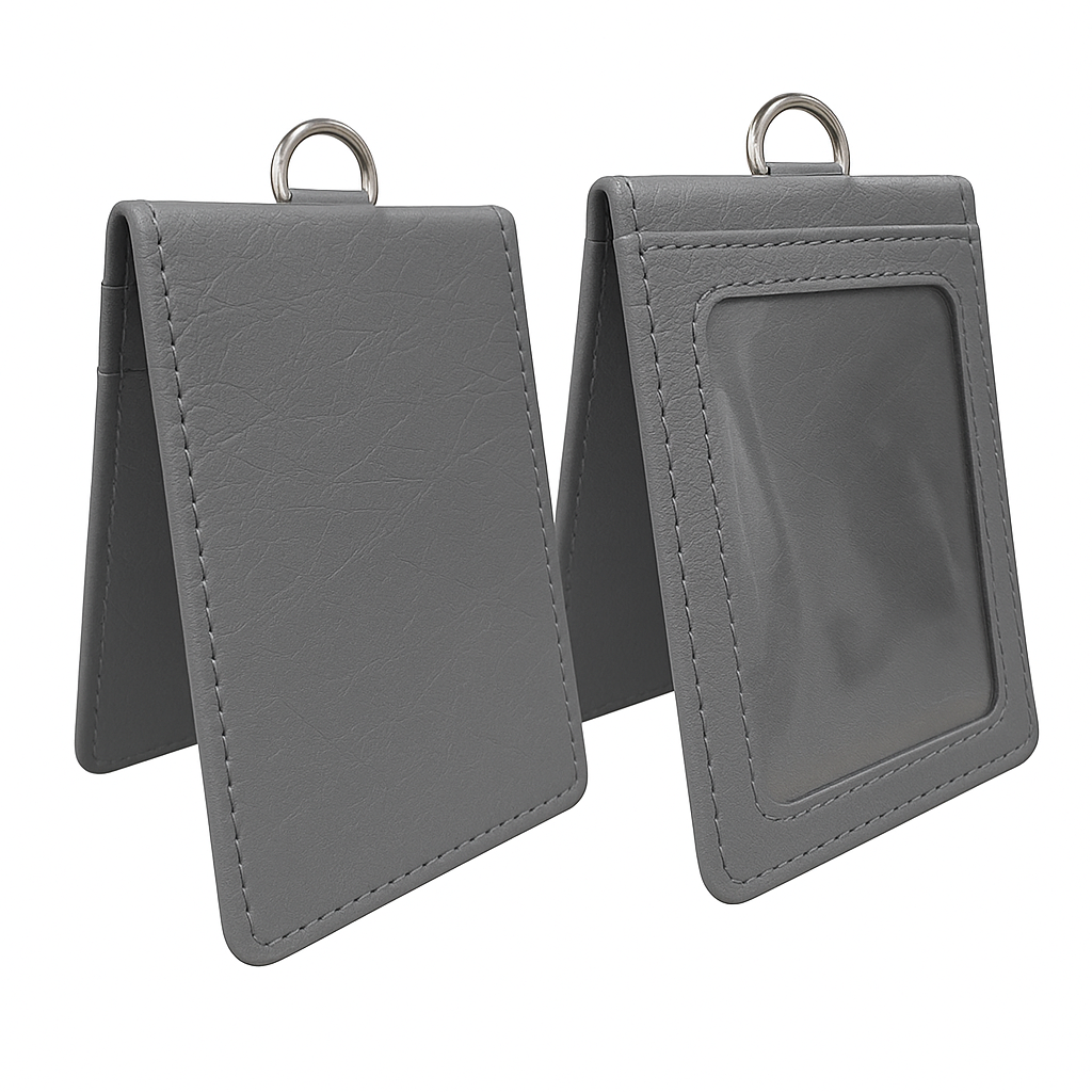 Magnetic PU ID Holder Flip Open Wallet