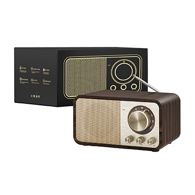 Retro Wooden Bluetooth Speaker with FM Radio – 1800mAh - Image 5