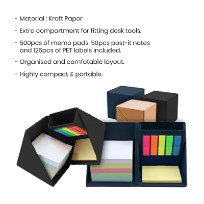 NUBIC Eco-Cube Memo Notepad - Black - Image 3