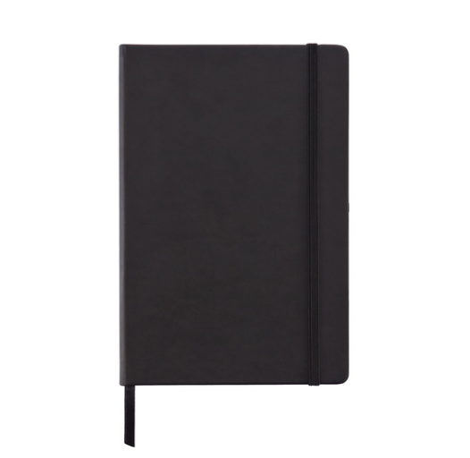 PU Fabric Hard Case A5 Notebook - Black