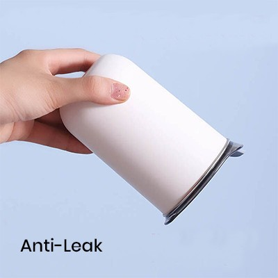 MUGG Stainless Steel Mug with Top Lid (300ml) - White