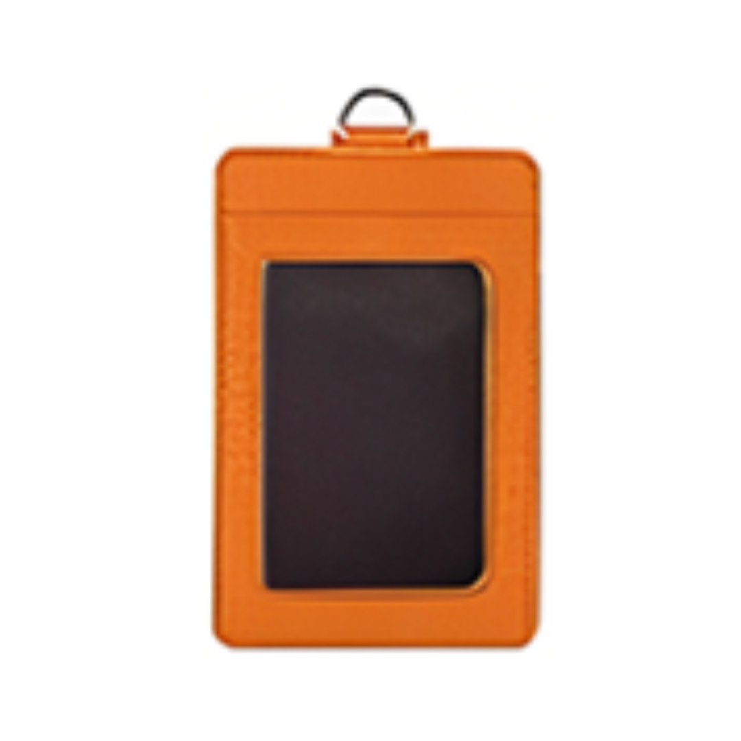 Korea Fabric ID Holder with Snap Closure Orange