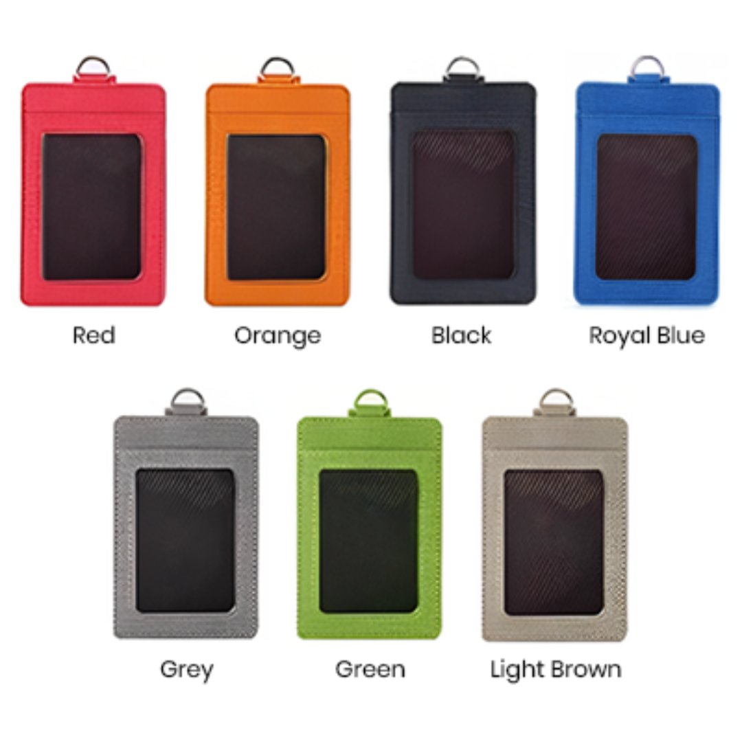 Korea Fabric ID Holder with Snap Closure Orange - Image 2