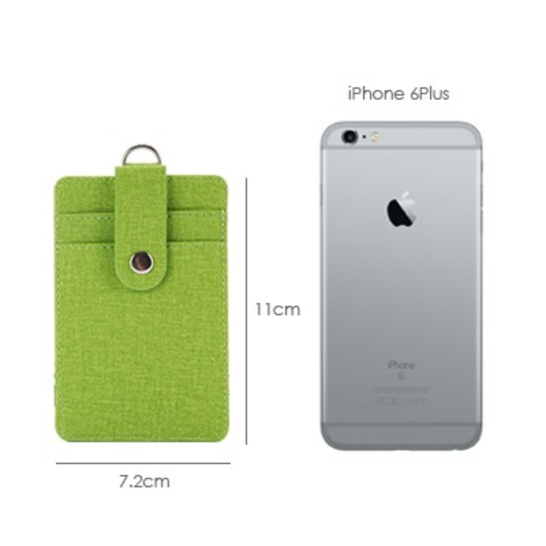 Korea Fabric ID Holder with Snap Closure Orange - Image 6