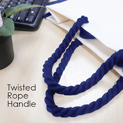 STELLA Laminated Canvas Tote Bag – 10oz (260x360x120) - Navy Blue - Image 3