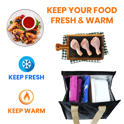 Insulated Thermal Polyester Lunch Bag - Dark Grey GTBG77 - Image 6