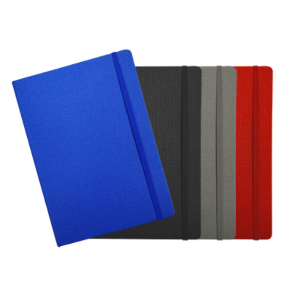 PU Fabric Hard Case A5 Notebook - Grey - Image 2