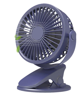 Adjustable Cooling Fan With Small Clip - Blue