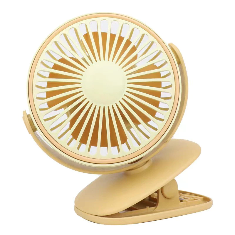 Adjustable Cooling Fan With Small Clip - Yellow