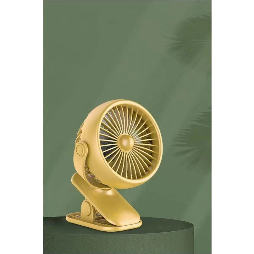 Adjustable Cooling Fan With Small Clip - Yellow