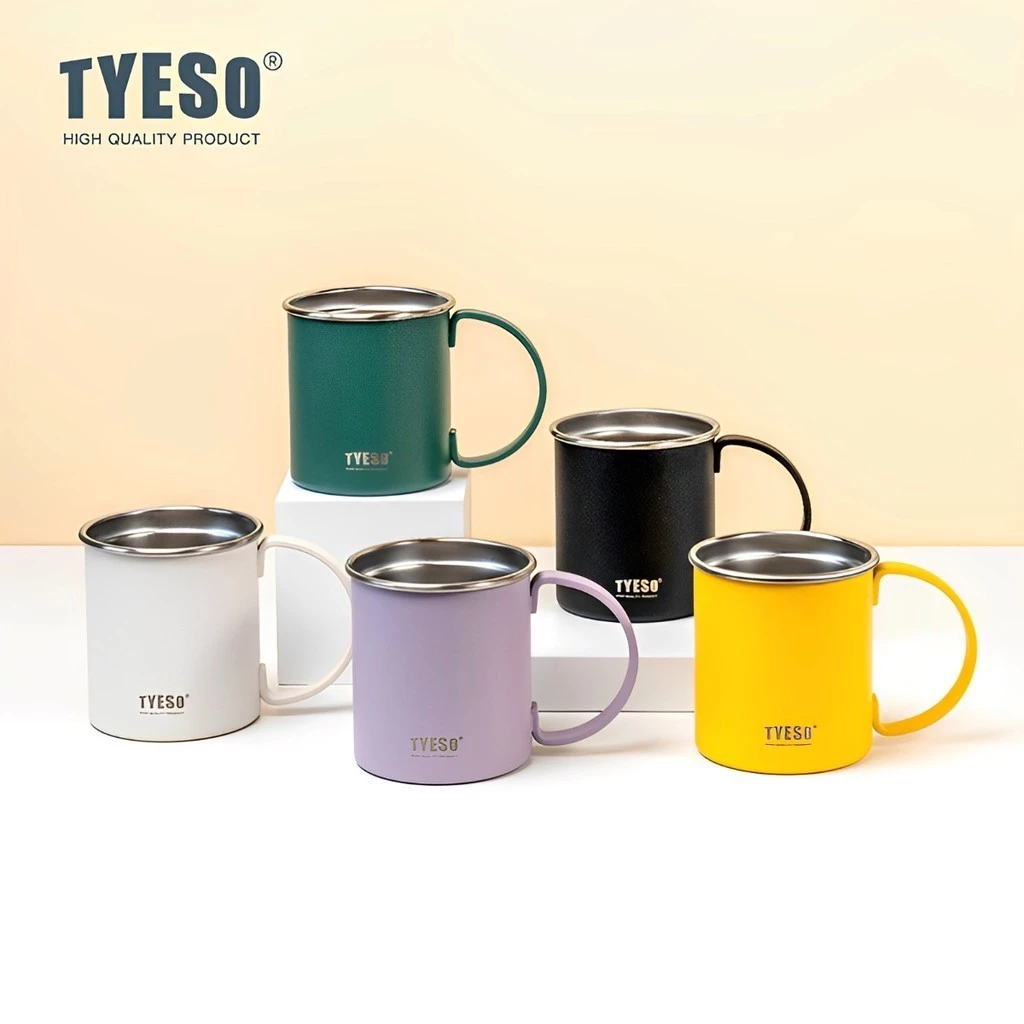 TYESO Hot And Cold Stainless Steel Insulated Thermal Coffee Cup Mug (473ml) Yellow - Image 2