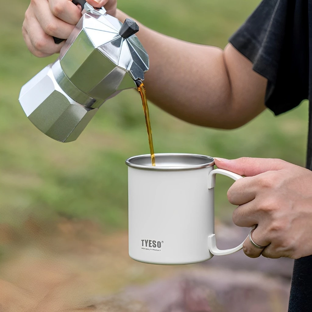 TYESO Hot And Cold Stainless Steel Insulated Thermal Coffee Cup Mug (473ml) Yellow