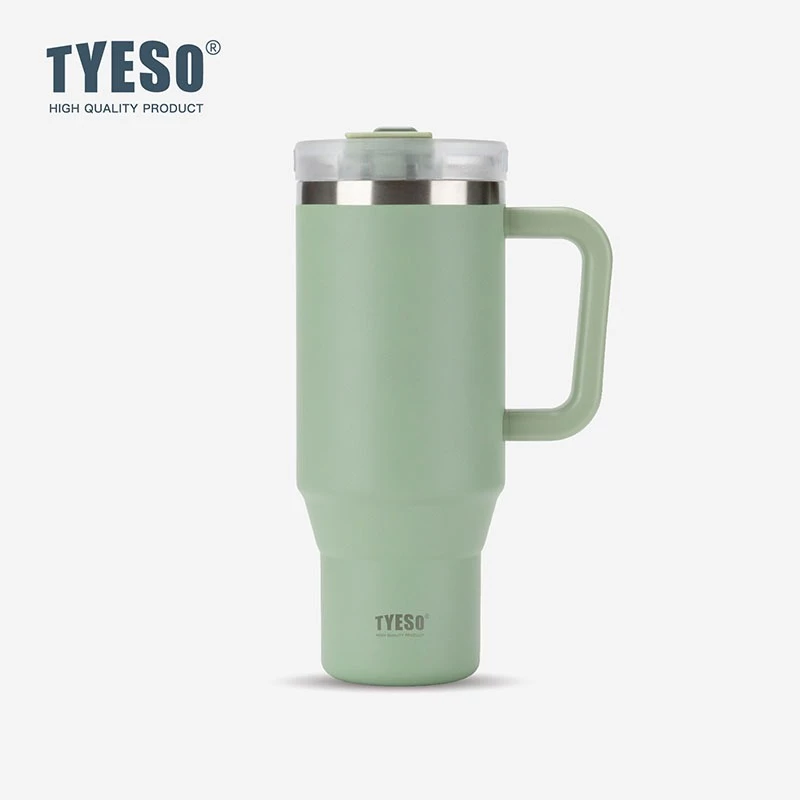TYESO Keep Cold And Hot Vacuum Insulated Tumbler Water (1200ml) Light Green