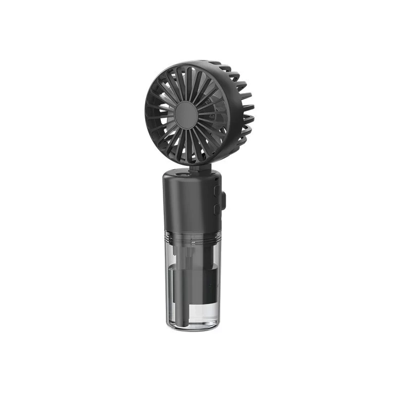 Handheld Spray Fan – 4-speed, portable, USB rechargeable fan with Nanospray - Black