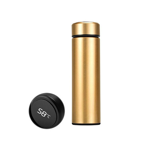 LED Display Vacuum Thermal Flask (500ml) - Gold