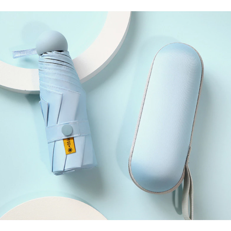 Mini Capsule Umbrella - Khaki White - Image 7