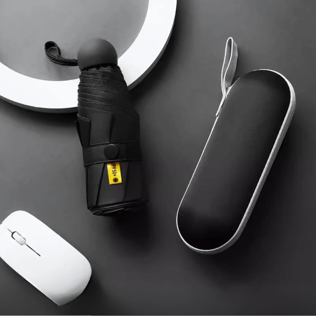 Mini Capsule Umbrella - Eclipse Black