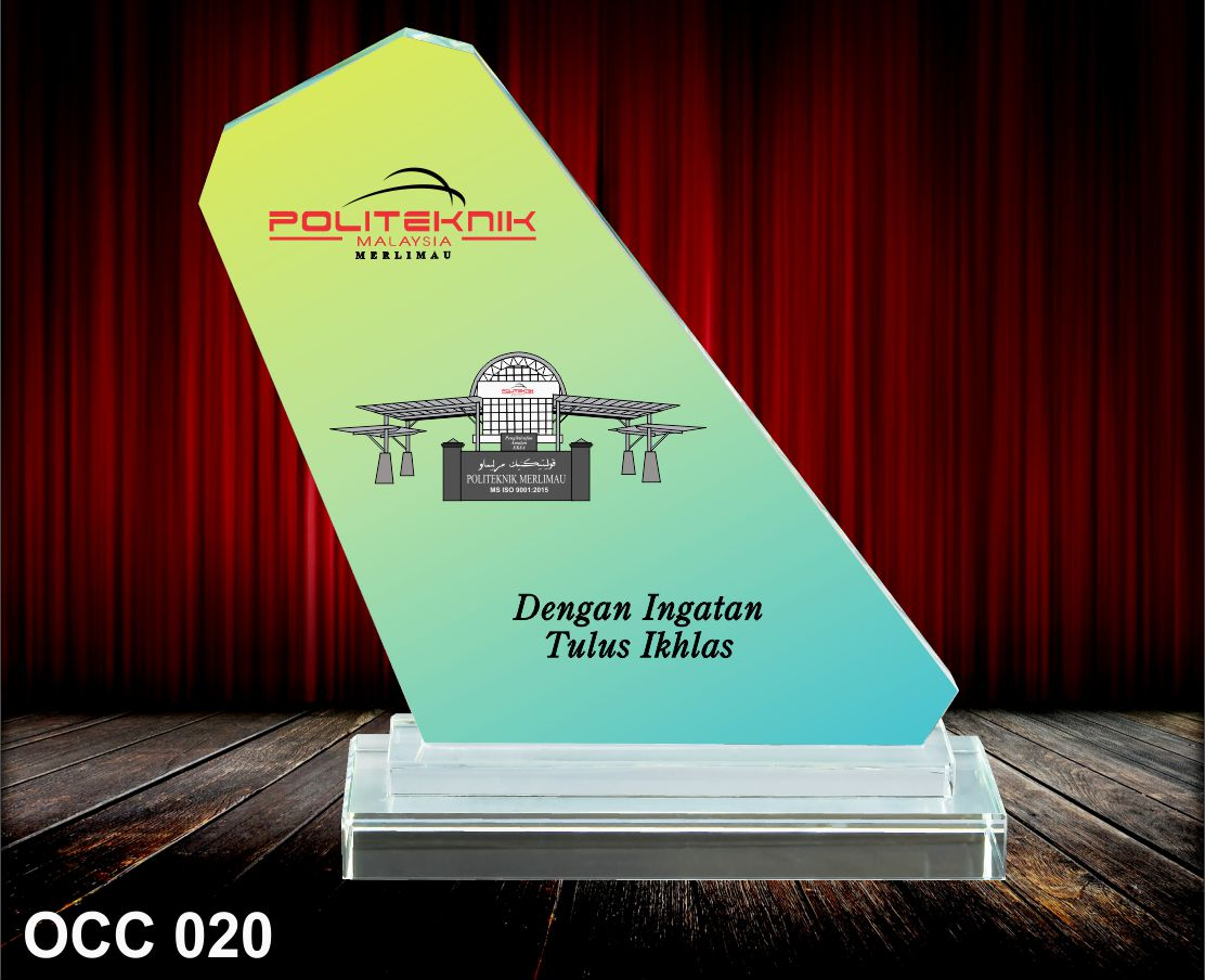 Vertex Edge Crystal Plaque 12*5*14cm