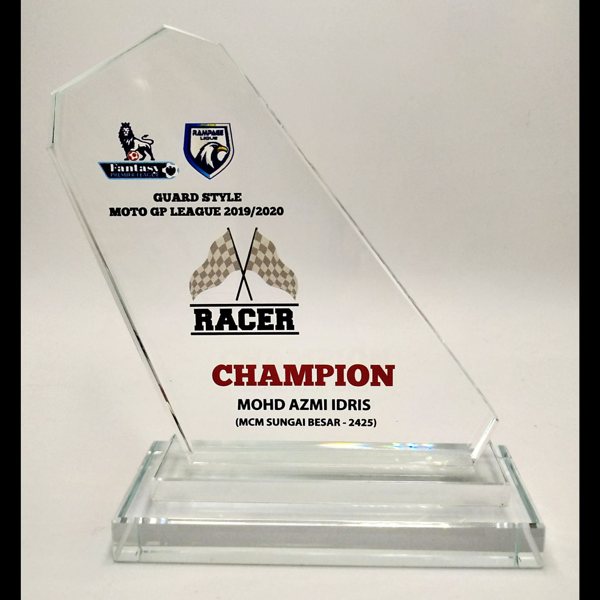 Vertex Edge Crystal Plaque 12*5*14cm