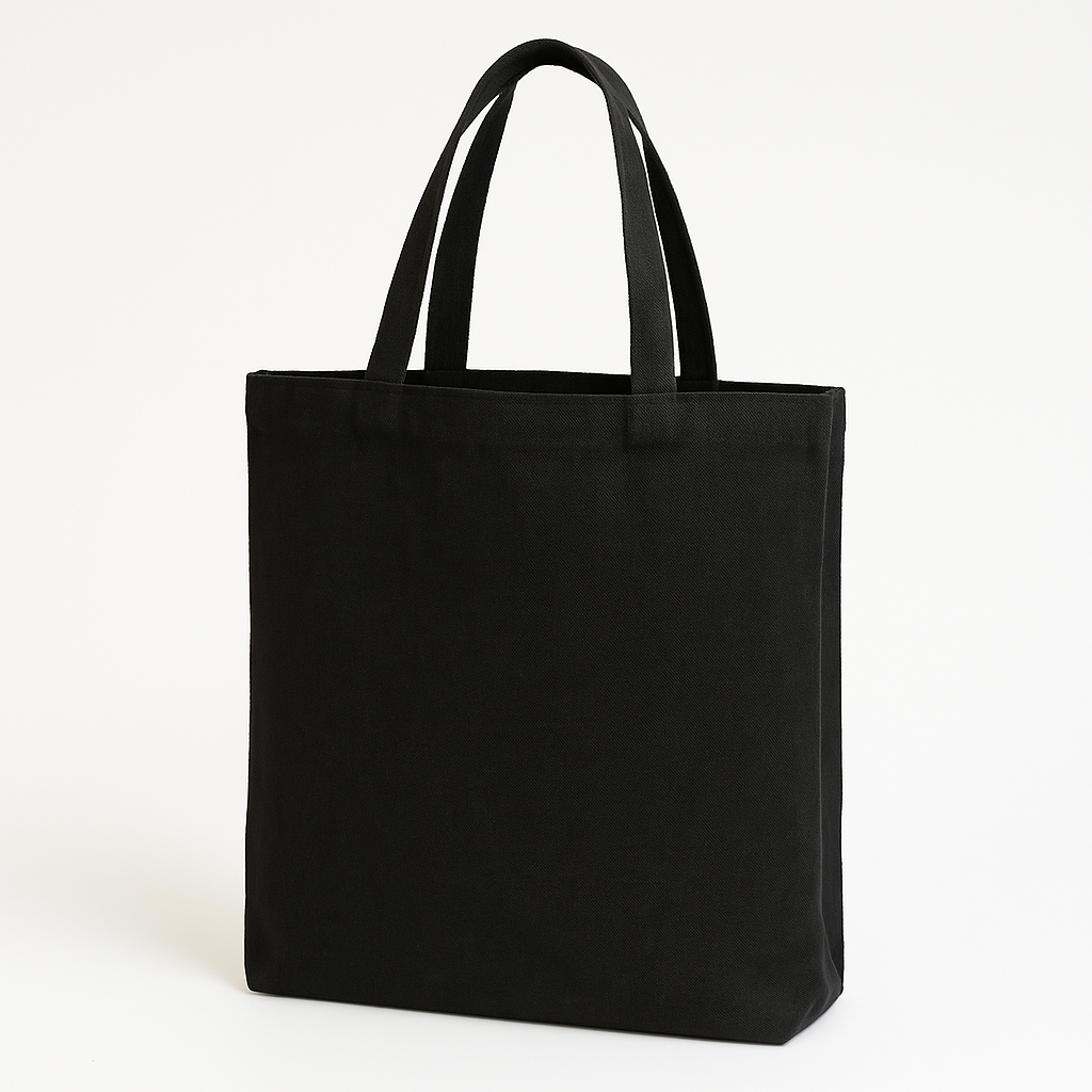 Canvas Tote Bag 10oz with Gusset 35cm(L) x 40cm(H) x 10cm(D) - Black