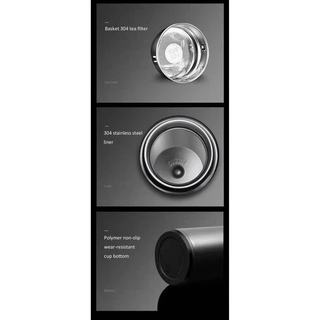 LED Display Vacuum Thermal Flask (500ml) - Silver