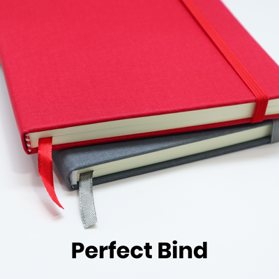 PU Fabric Hard Cover A5 Notebook with Pen Loop - Green - Image 4