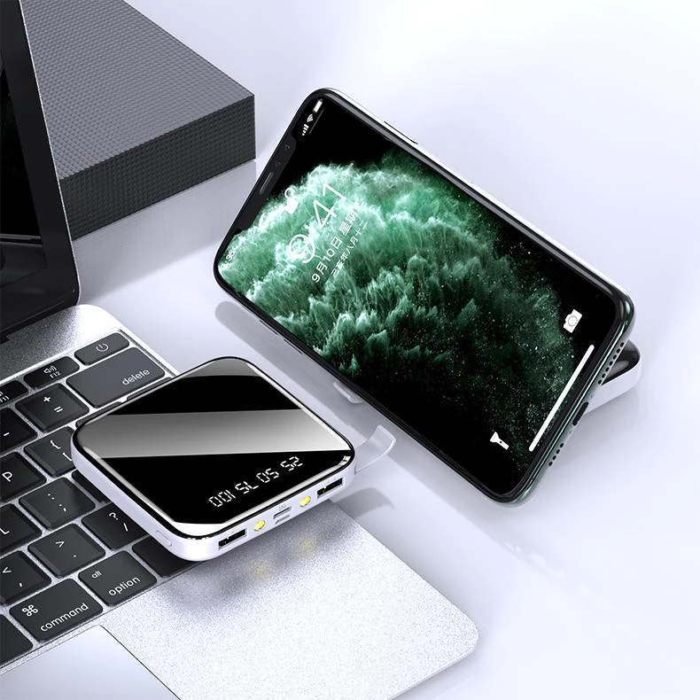 20000mah Powerbank With Phone Holder - White