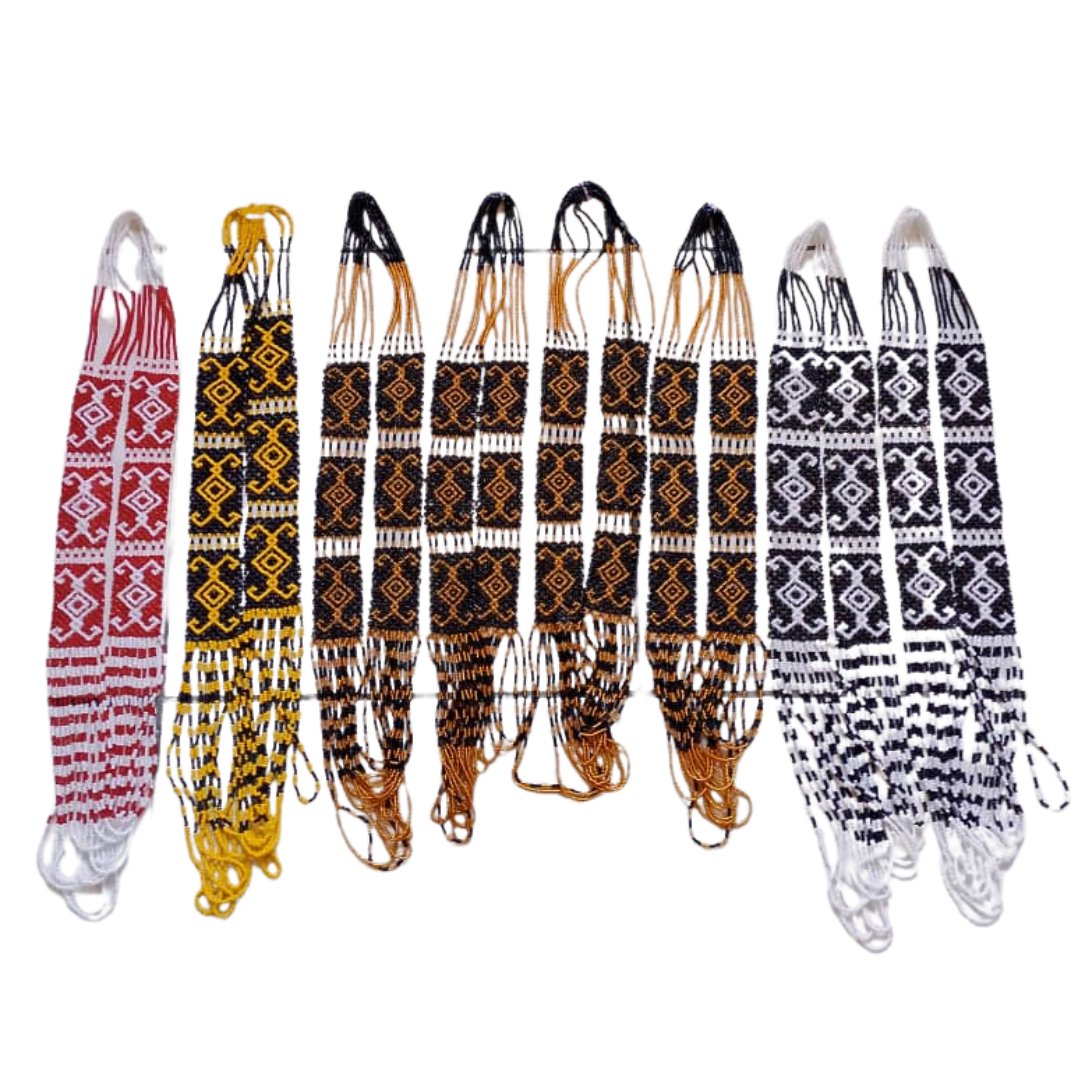 Borneo Handicraft Customizable Rungus Beaded Sash (2-3cm width) - Image 2