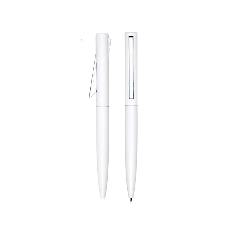 CLICK - Metal Aluminium Ball Pen - White