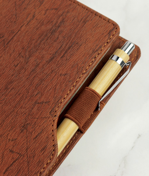 TIMBER Notebook Pen Gift Set Light Brown - Image 3