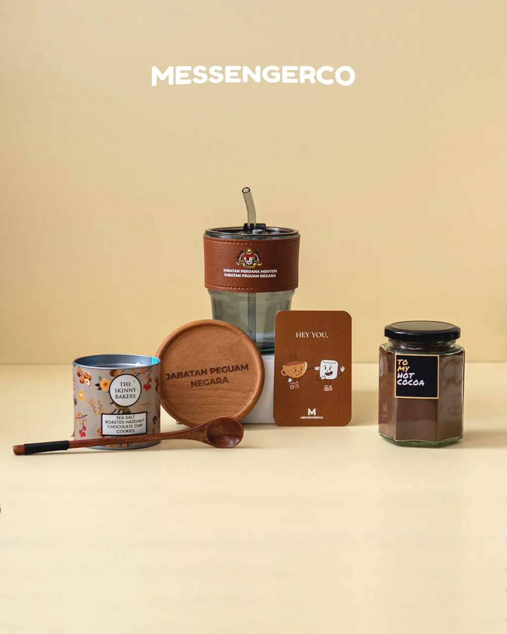 Warm Gift Set – Hot Cocoa, Cookies & Engraved Coaster - Image 2