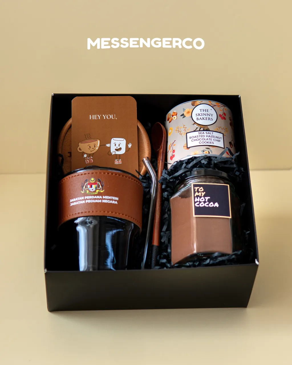 Warm Gift Set – Hot Cocoa, Cookies & Engraved Coaster - Image 3