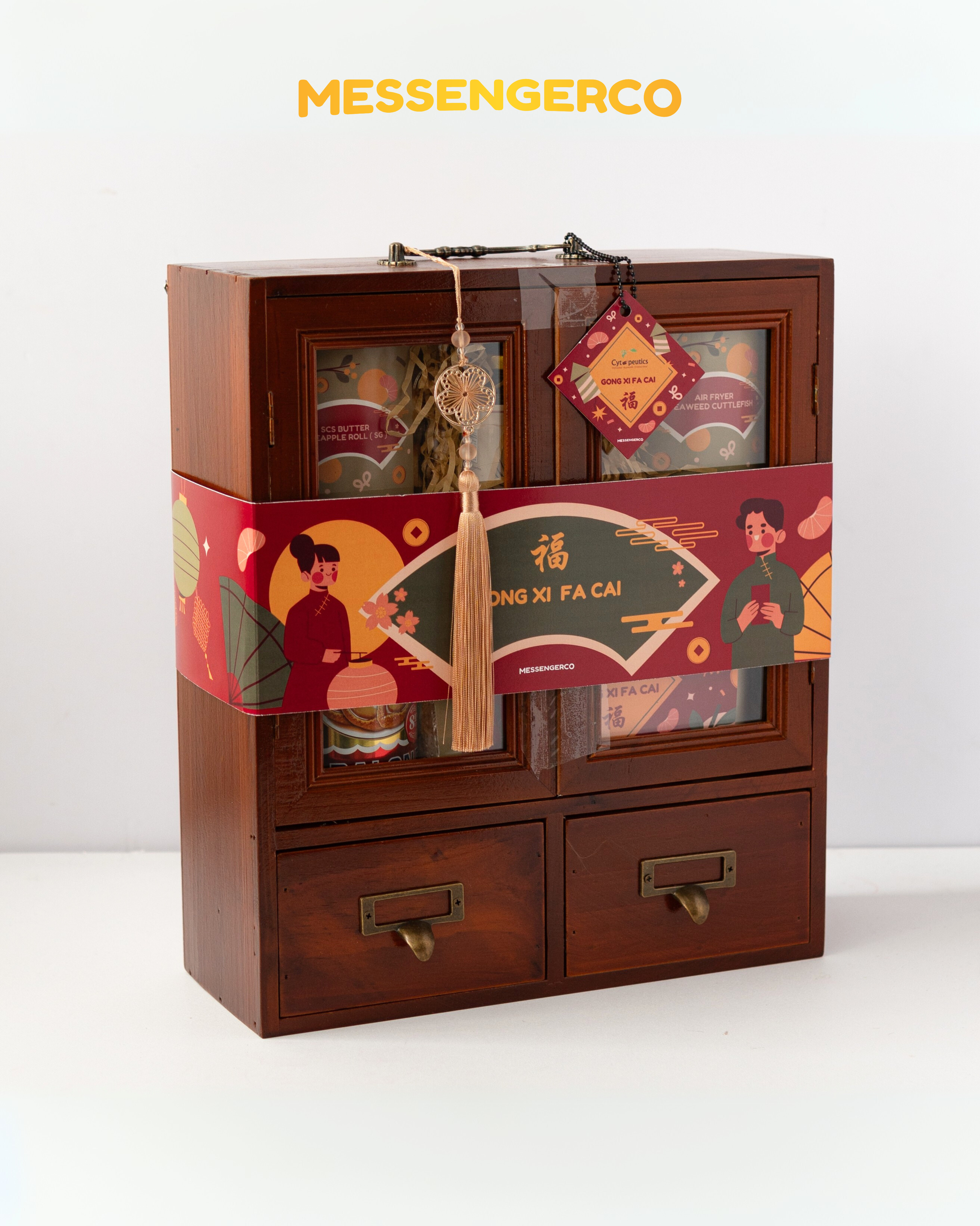 RISING Custom Gift Set – Wooden Suitcase with Premium Festive Treats