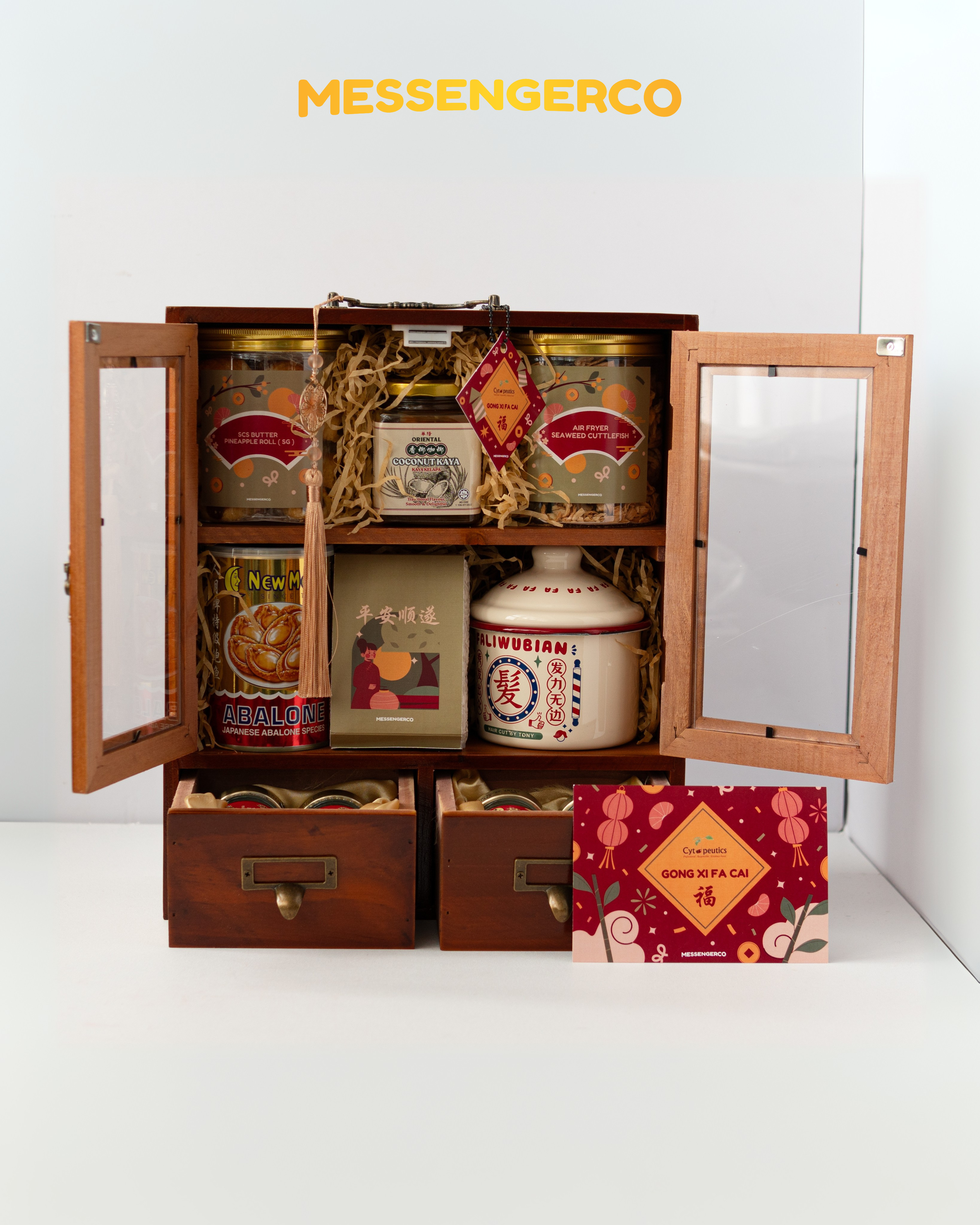 RISING Custom Gift Set – Wooden Suitcase with Premium Festive Treats - Image 3