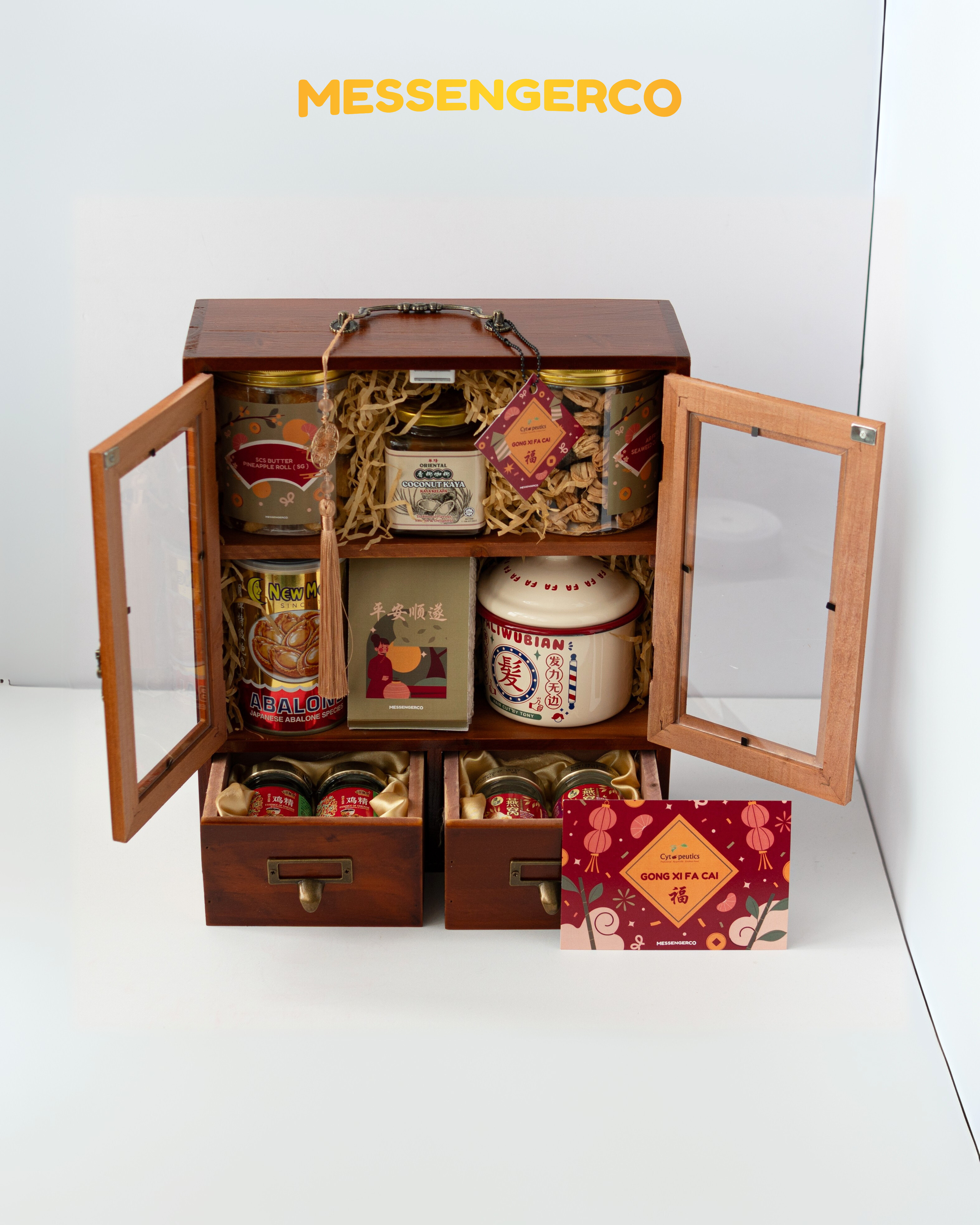 RISING Custom Gift Set – Wooden Suitcase with Premium Festive Treats - Image 4