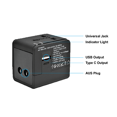 EASY Travel Adapter 1 USB + 1 Type-C Charger - Image 5