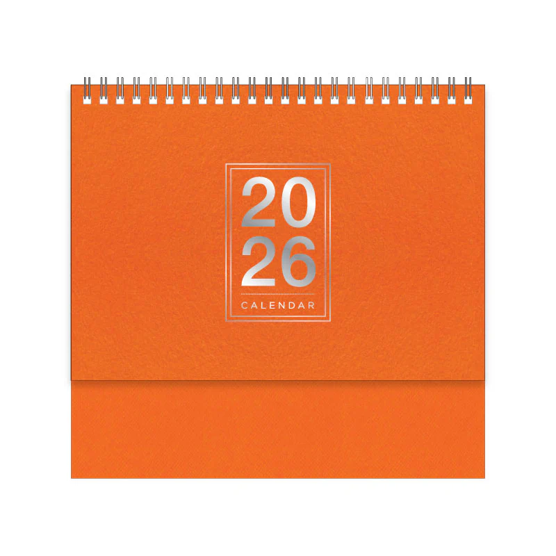 Kalergó - Minimalist Kraft Desk Calendar - Orange